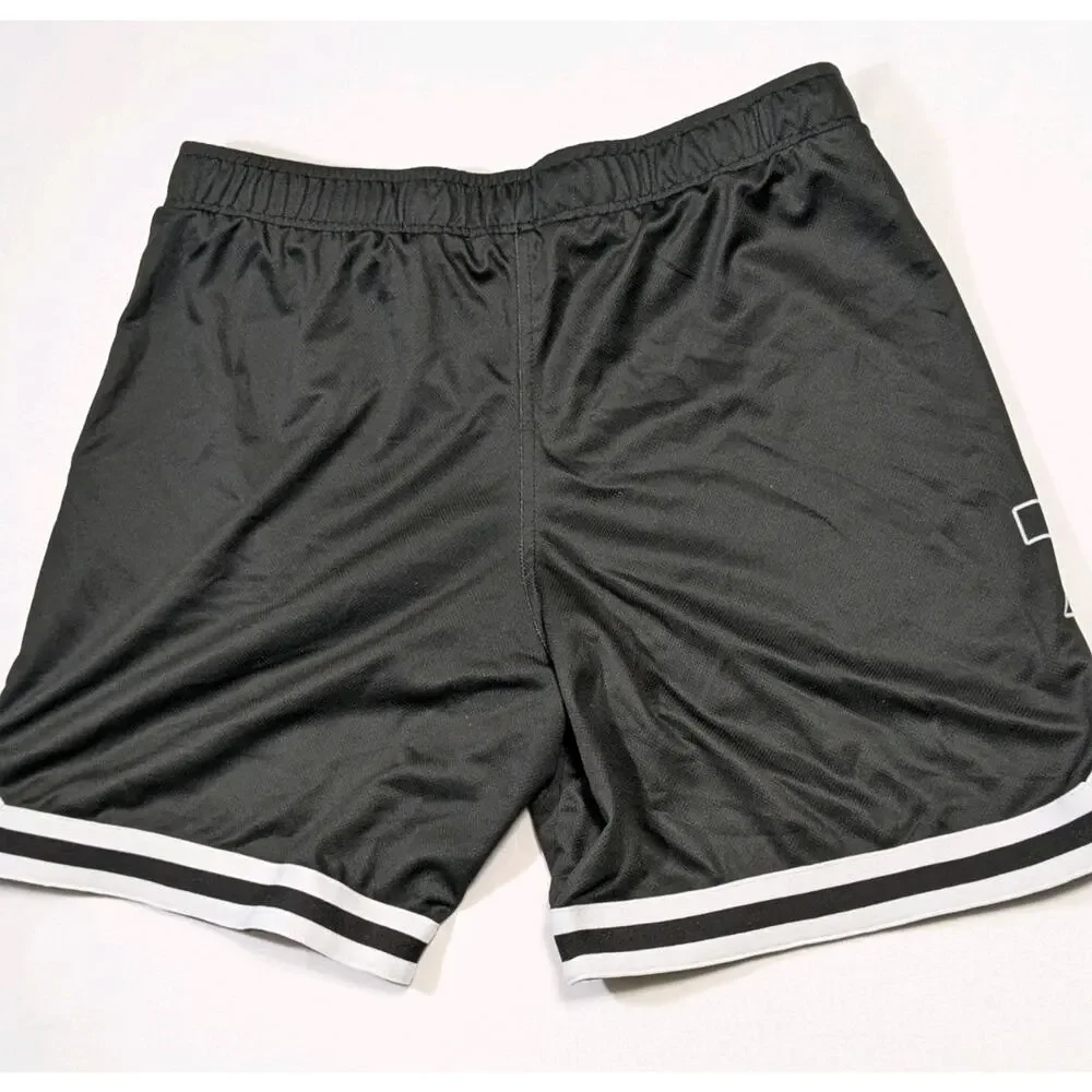 Rare Santa Cruz Basketball Shorts Men's Medium Skate Surf Y2k Flames Stripes 73
